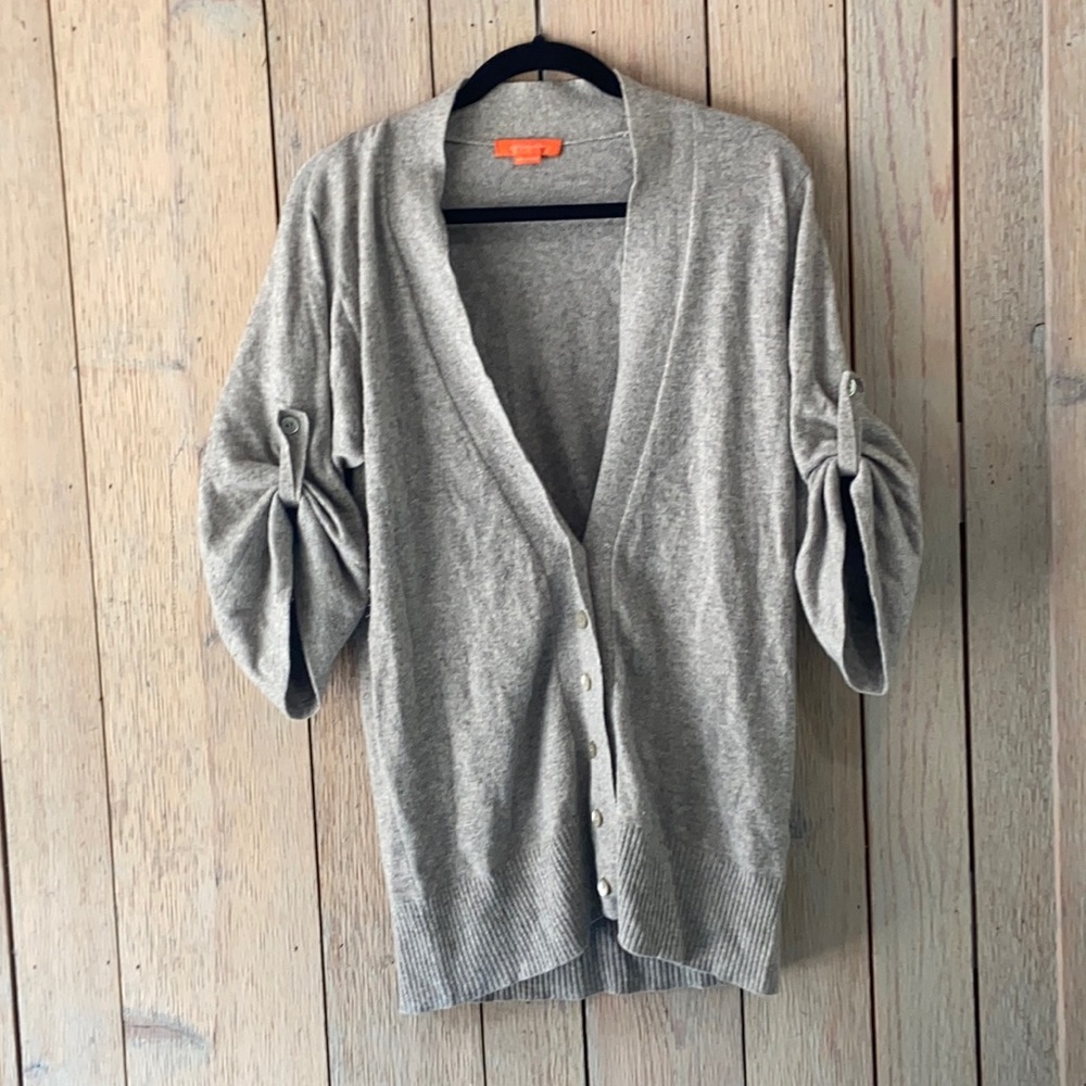 Grey cashmere cardigan